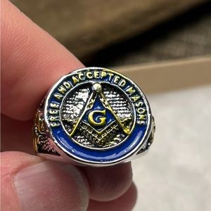 1964-MTT Free And Accepted Masonic Stainless Steel Ring